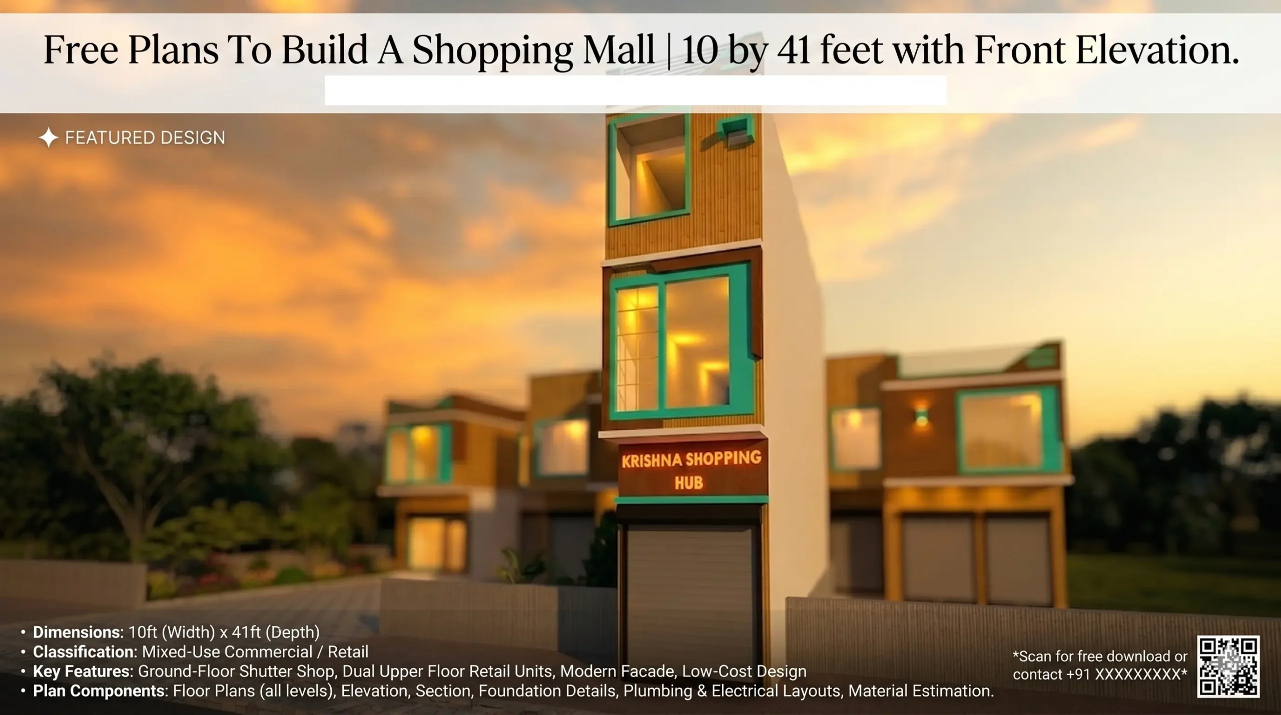 10 by 41 feet house plan