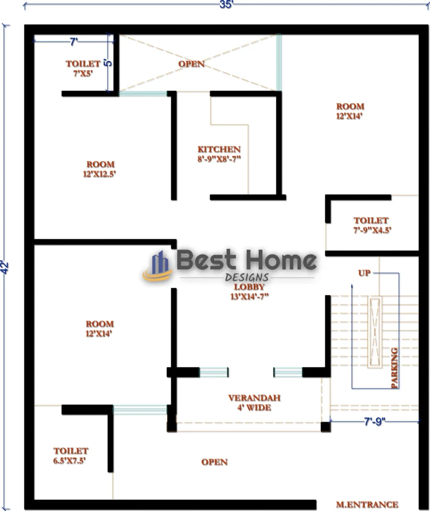 35x42 House Plan