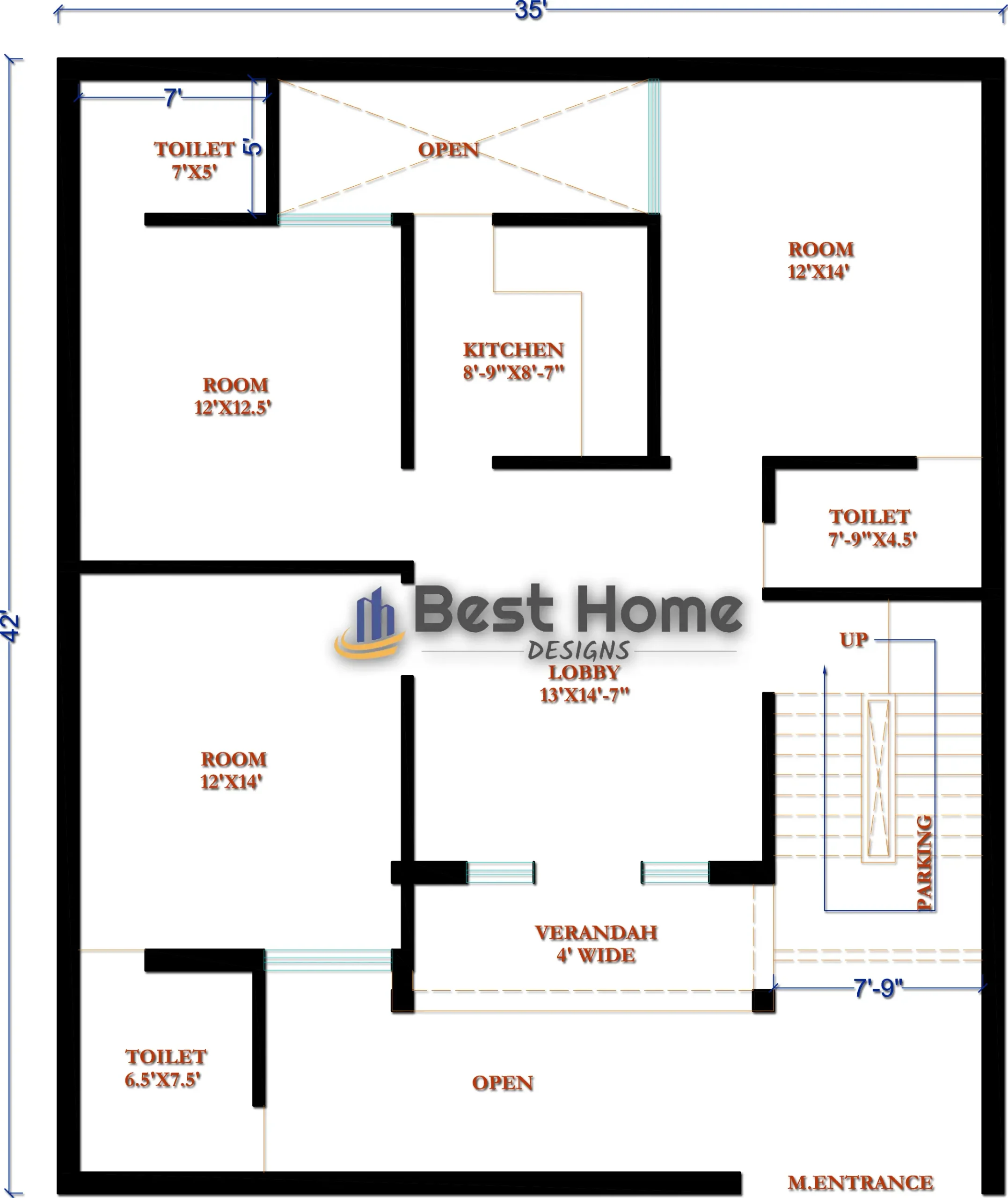 35x42 House Plan