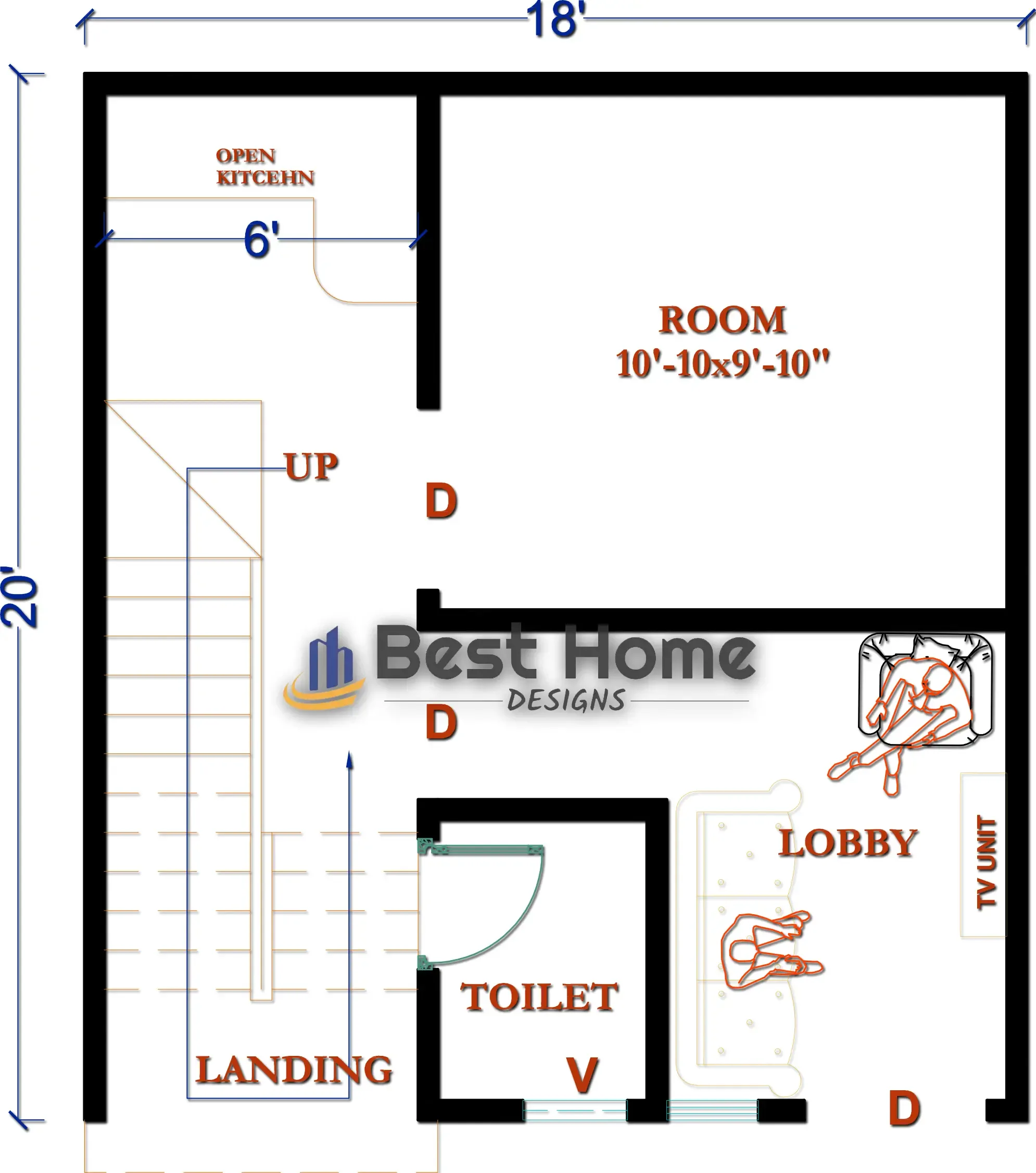 18x20  house plan