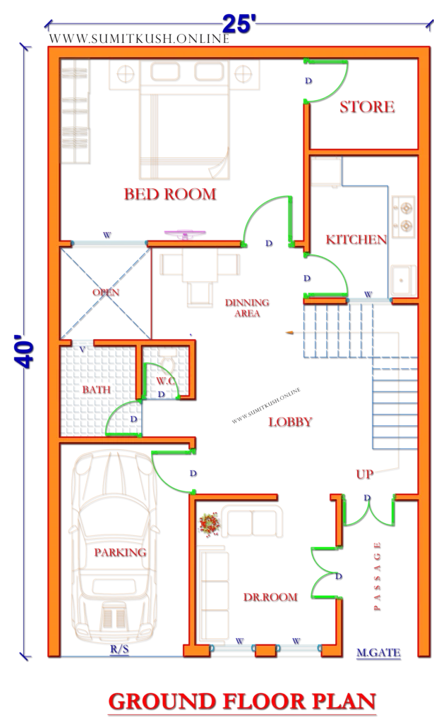 25x40 house plan
