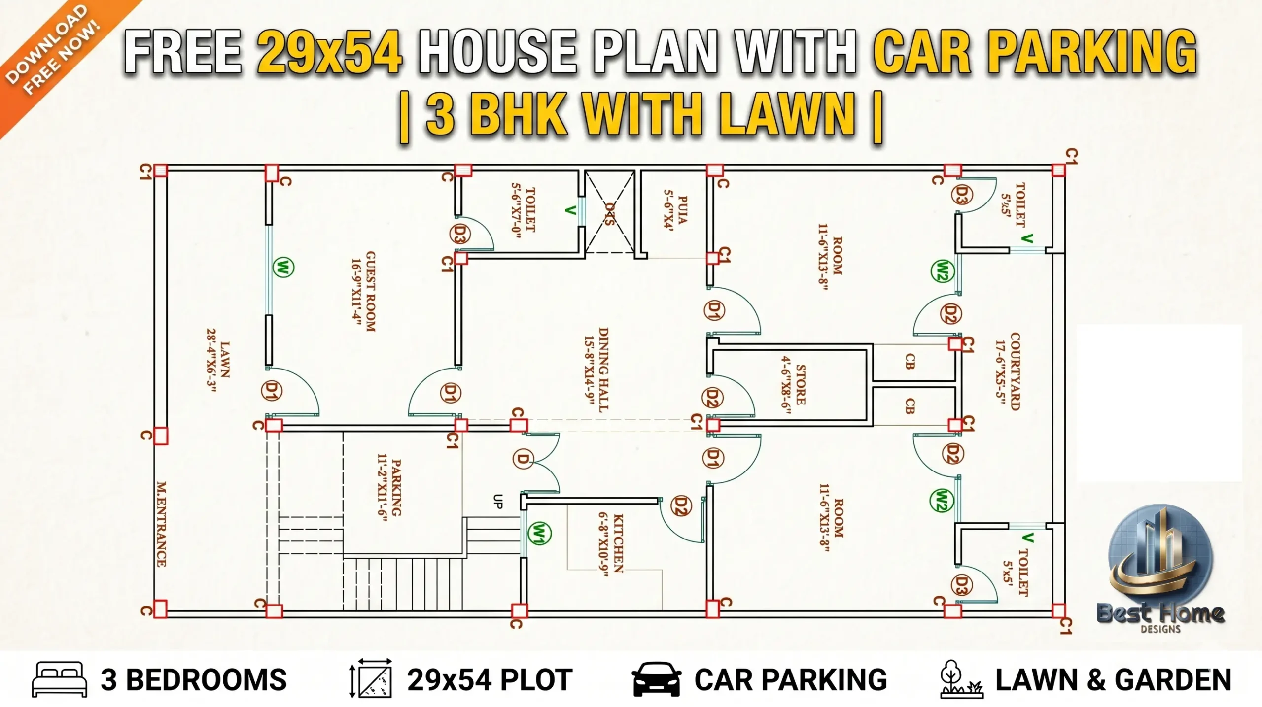 29x54 House plan