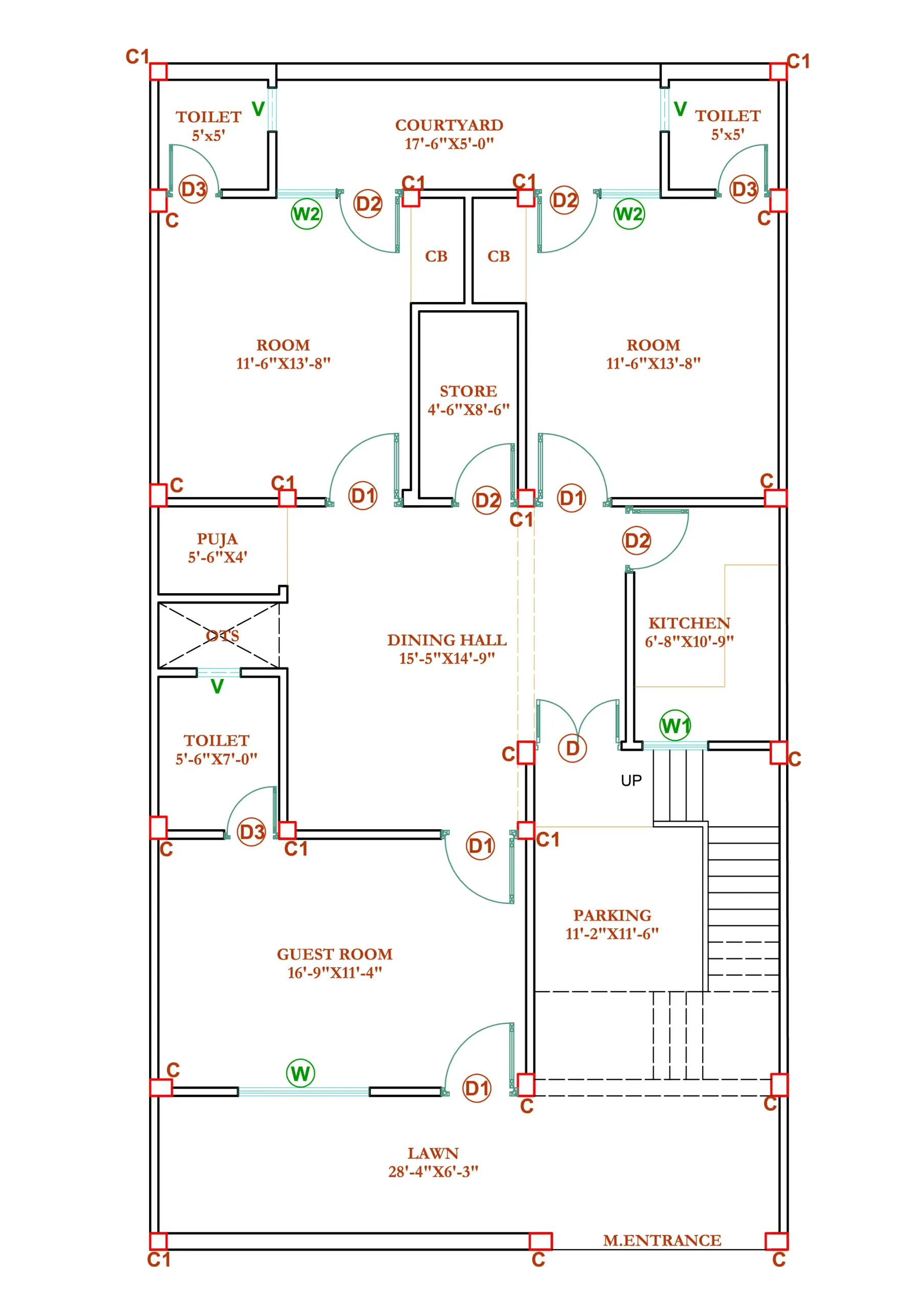 29x54 house plan
